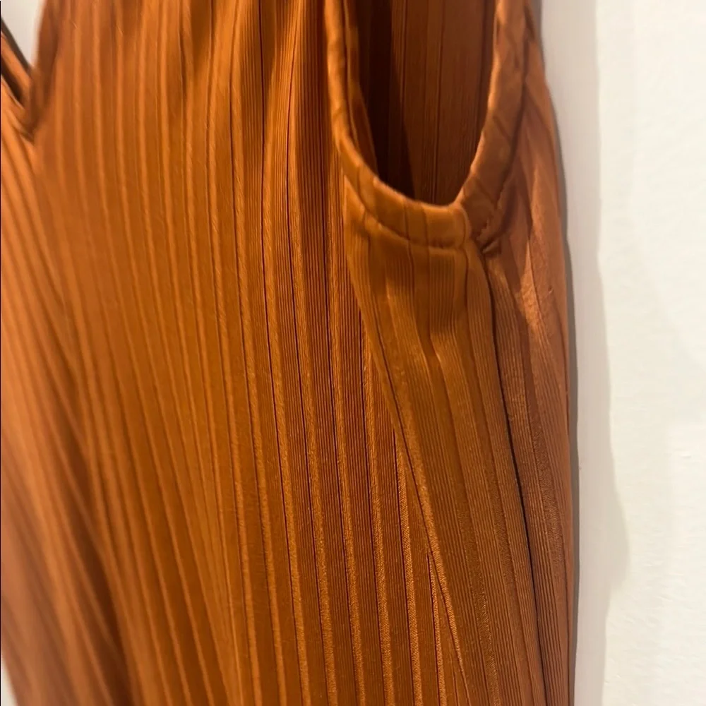 Zara Brown Sleeveless V-Neck Jumpsuit - Picture 6 of 6